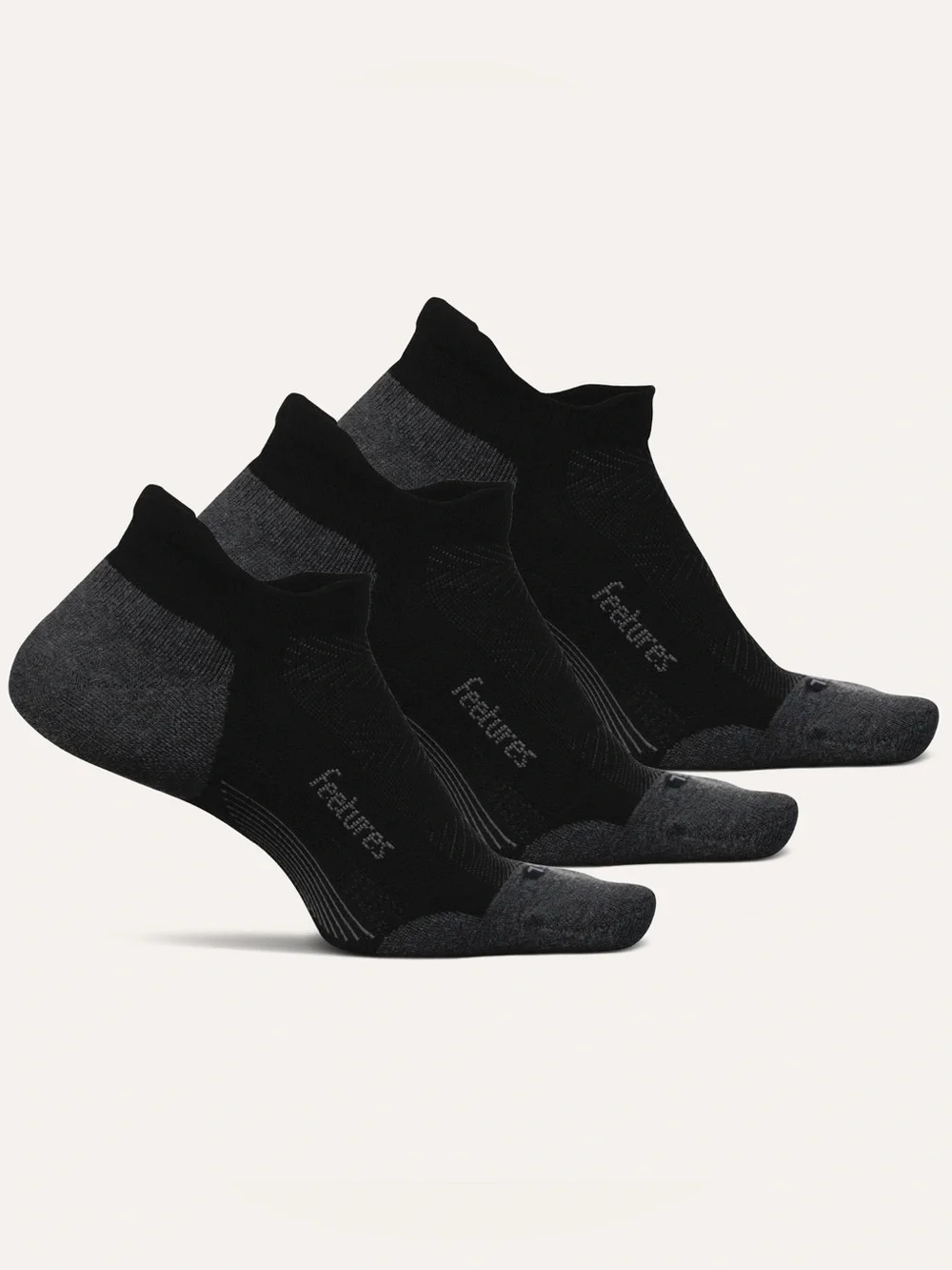 3 Pair Brand New feetures Unisex High Performance Ultra Light Low-Cut Tab Socks